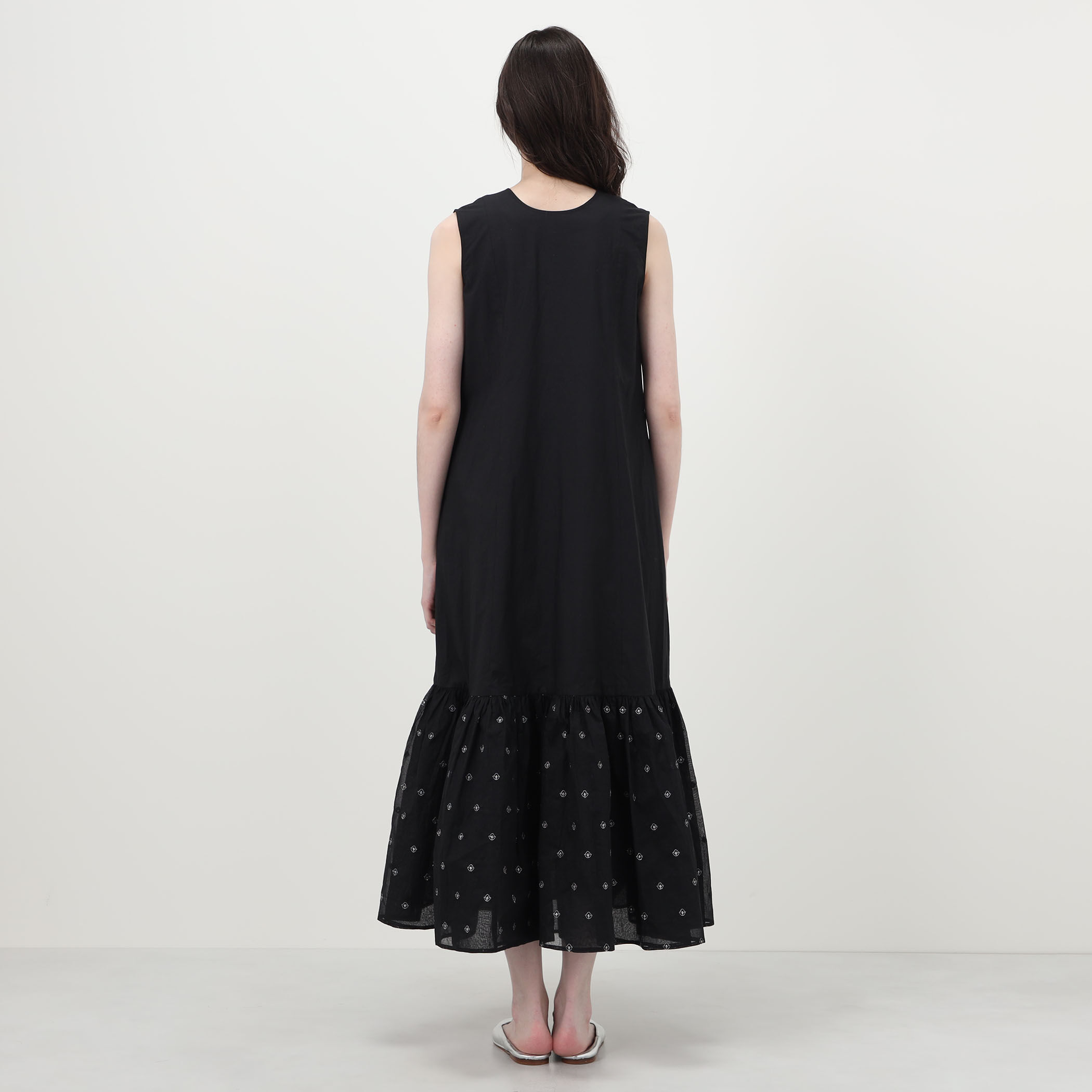 別注】ne Quittez pas BLACK ORGANZA COMB ノースリーブ ロング