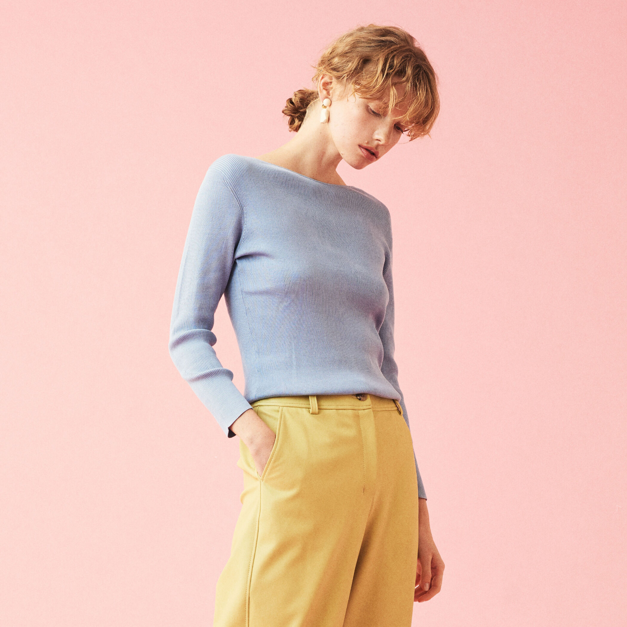 シルクポリエステルリブ 2-wayプルオーバー｜トゥモローランド 公式通販