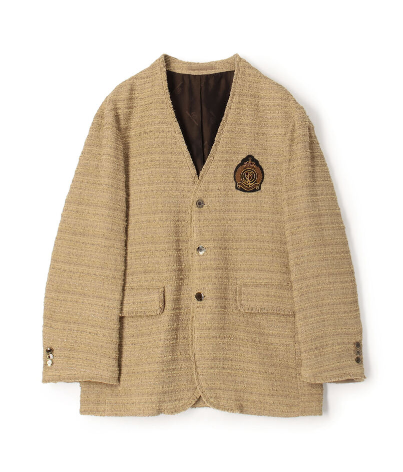 ファンシーツイード カラーレスジャケット