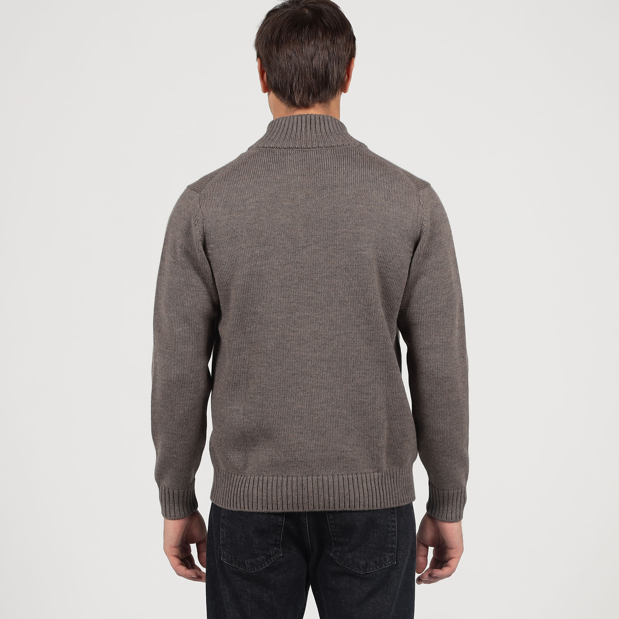 TOMORROWLAND tricot ウール スタンドカラーニットカーディガン