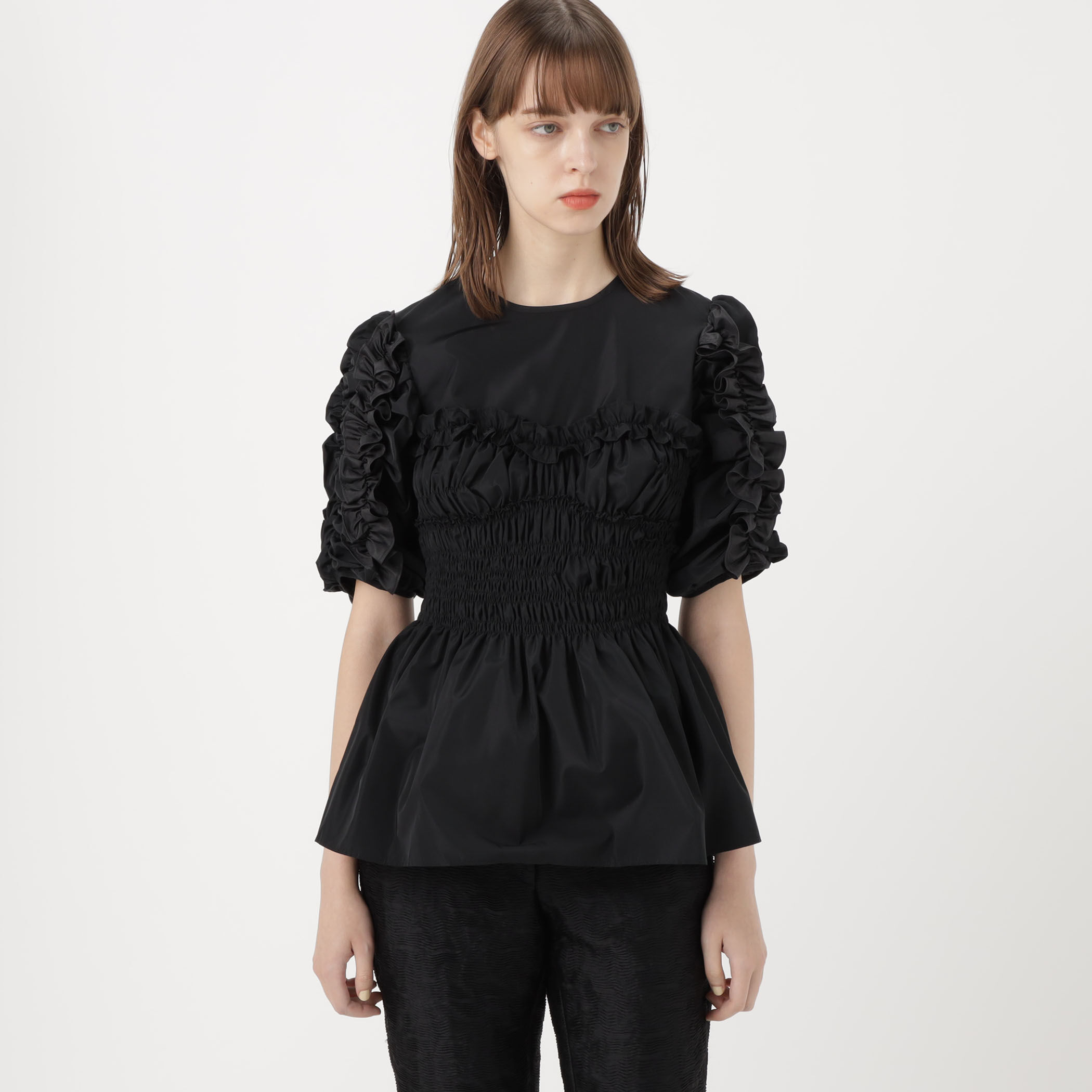 CECILIE BAHNSEN VIRTUE TOP RECYCL ペプラムブラウス