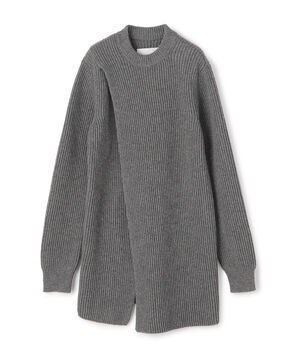 JIL SANDER TABARD CN LS サイドスリット リブニット