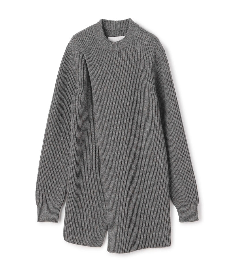 JIL SANDER TABARD CN LS サイドスリット リブニット