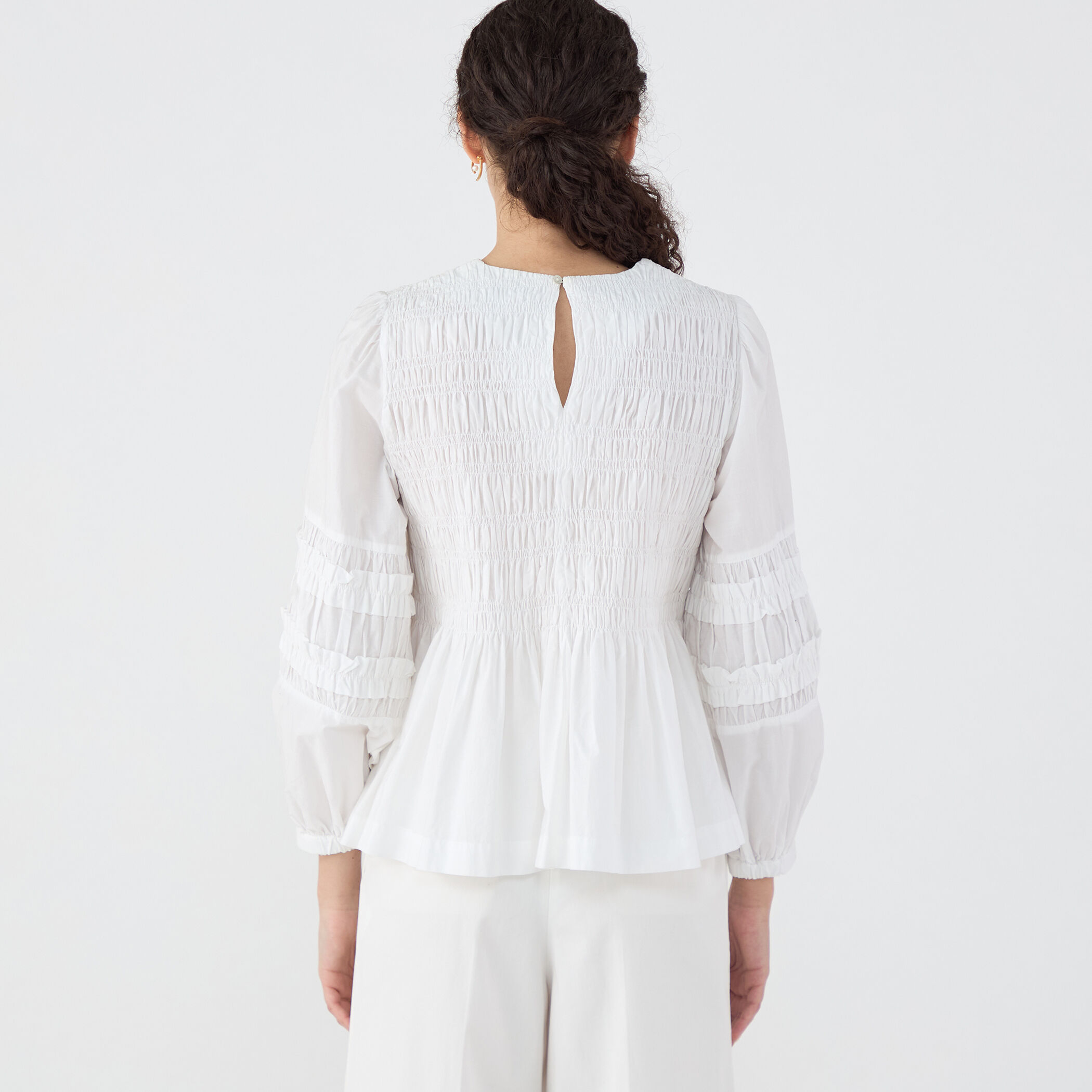 別注】ne Quittez pas BLACK POPLIN ORGANZEシャツ