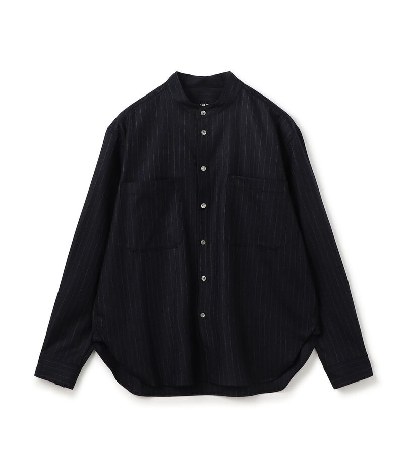 ライトフラノストレッチ スタンドカラーシャツ