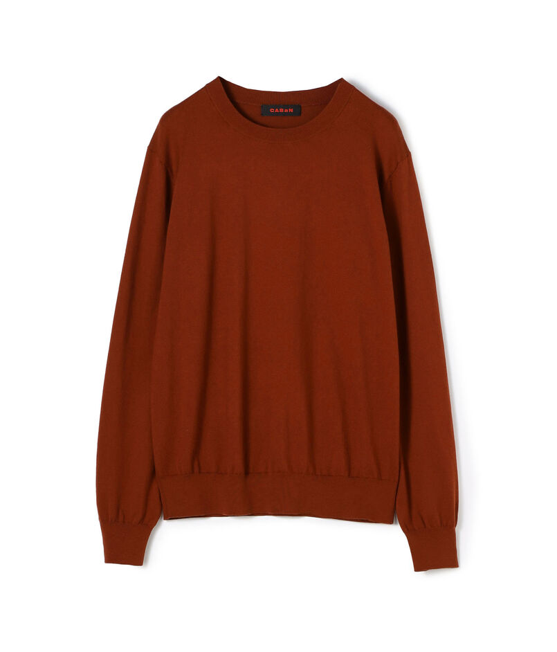 CABaN コットンカシミヤ プレーンクルーネックプルオーバー