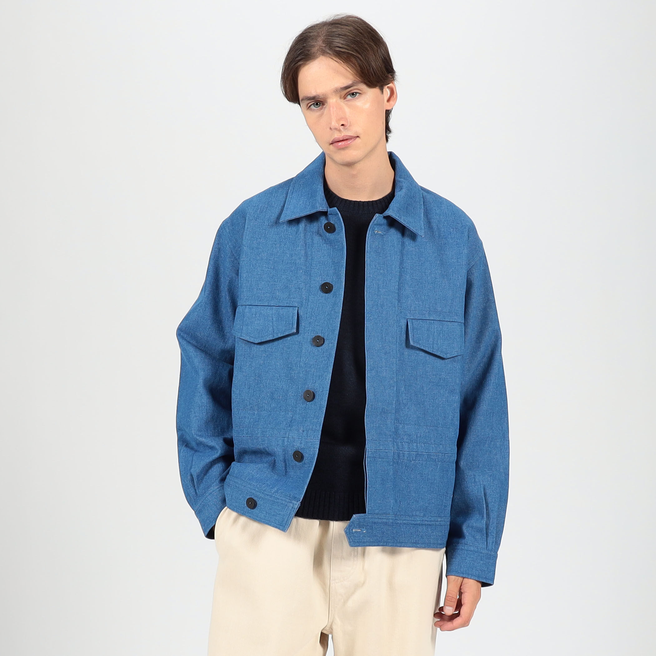 JAN MACHENHAUER Milo Jacket コットンデニム ショートブルゾン