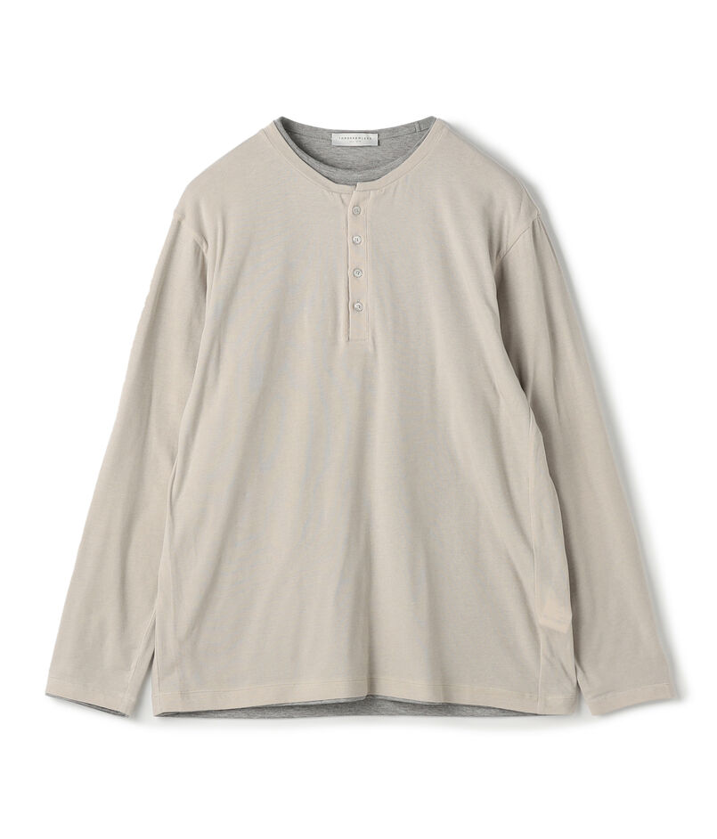 ストレッチ天竺 レイヤードカットソー