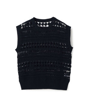 【WEB先行予約】コットンクロシェ ノースリーブプルオーバー