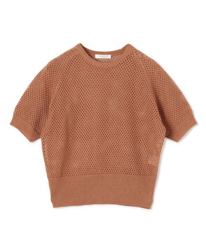 リネンメッシュ ハーフスリーブプルオーバー