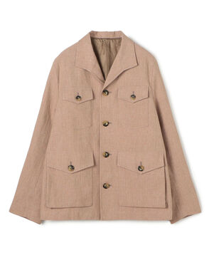 コットンリネンスラブ 4ポケットカバーオールジャケット