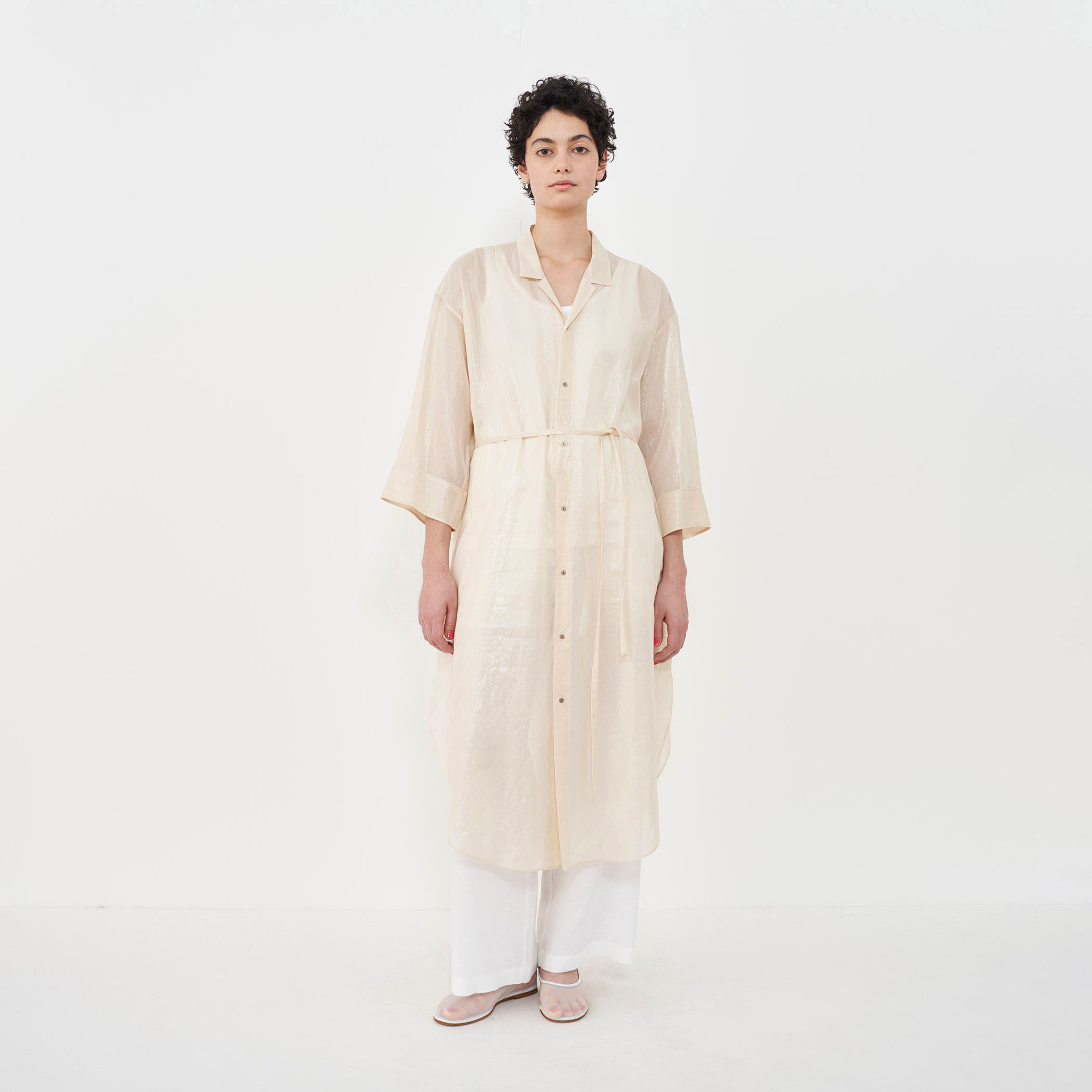 □ ボイルワッシャー シャツワンピース｜トゥモローランド 公式通販