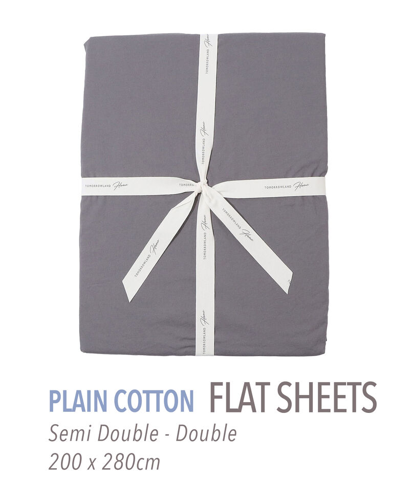 Plain Cotton flat sheets (semi-double to double)