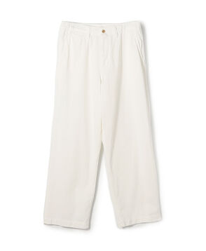 コットンツイル ワイドストレートチノパンツ