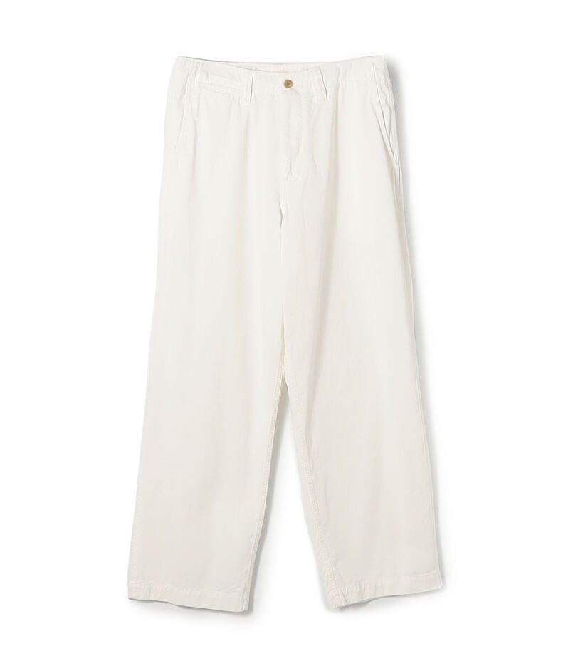 コットンツイル ワイドストレートチノパンツ