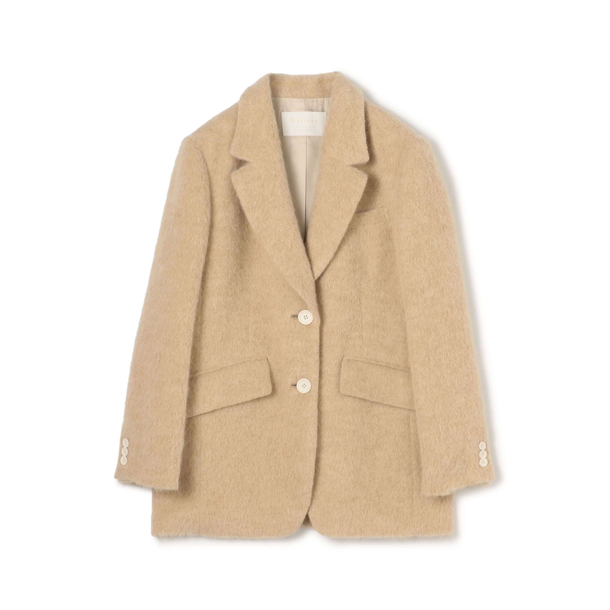 【最終値下げ・新品未使用】tomorrow land アルパカシャギージャケット ライトアルパカシャギー テーラードジャケット