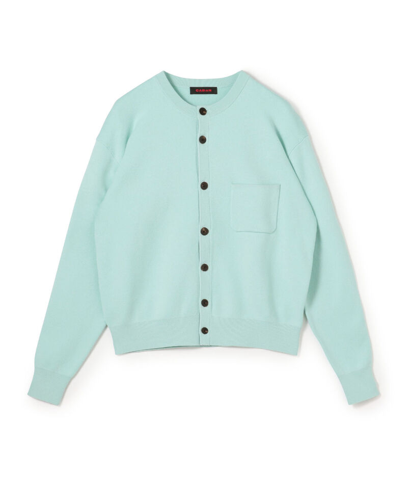 CABaN コットンカシミヤ ポケットクルーネックカーディガン