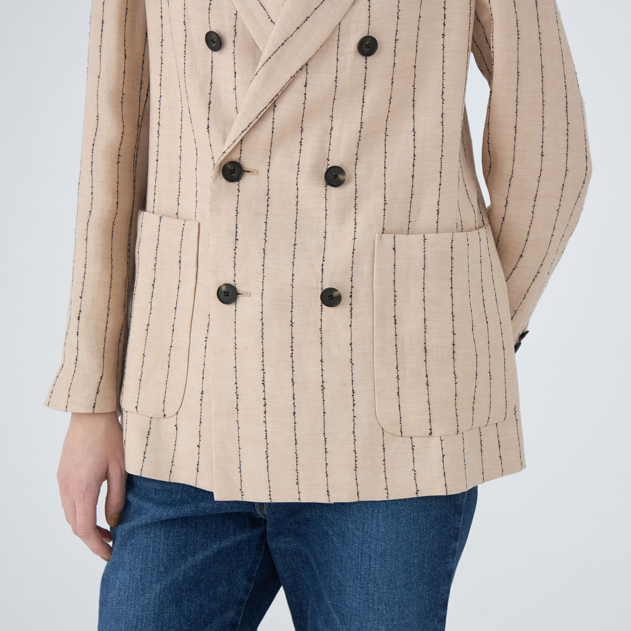 ダブルカバーリネン ダブルブレストジャケット｜トゥモローランド 公式通販