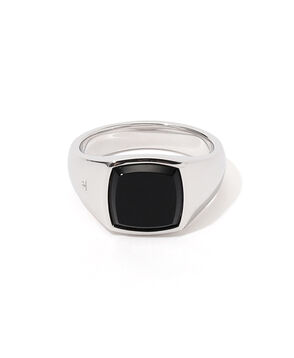 TOM WOOD Kay Ring Polished Onyx シグネットリング