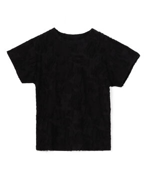バックカットジャカード ハーフスリーブトップス