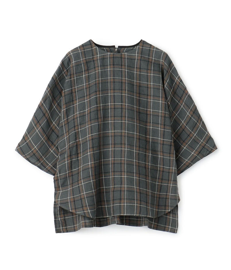 ランダムリネン クルーネックプルオーバー