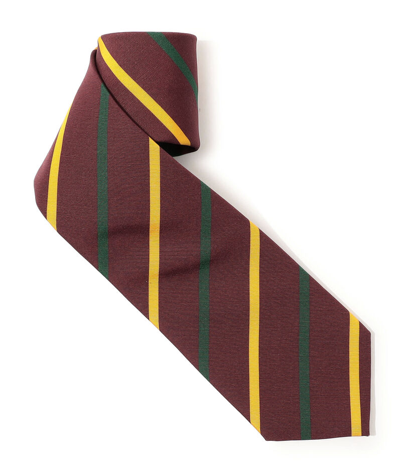 Atkinsons アイリッシュポプリン レジメンタルストライプネクタイ