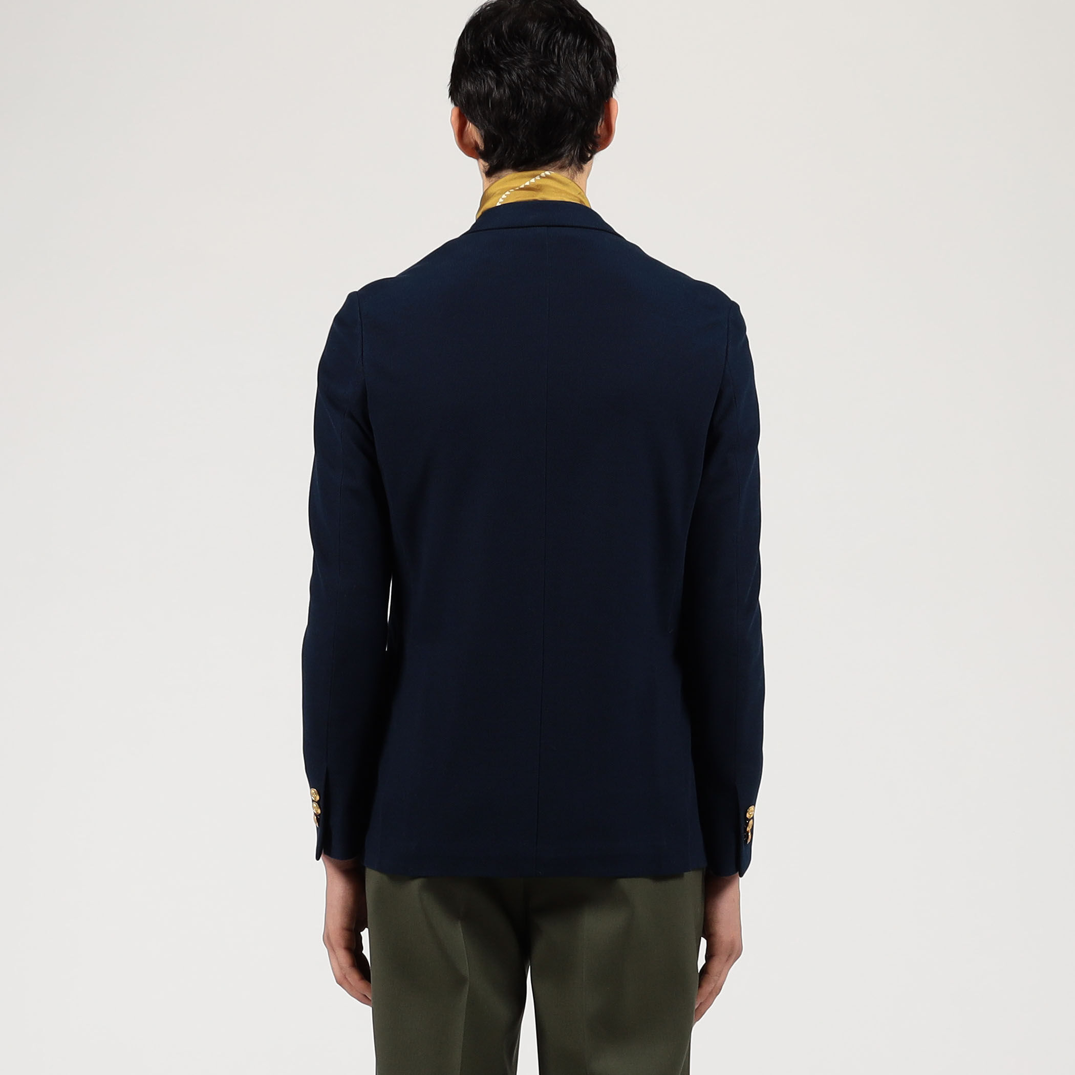 □コットンダブルニット ダブルブレステッド6Bブレザー DONDY