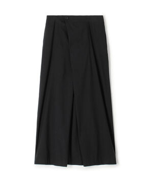 Linen stretch wrap skirt