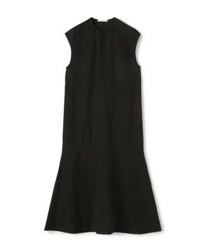 ランダムリネン フレンチスリーブワンピース