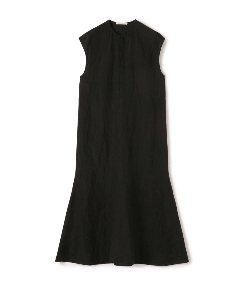 ランダムリネン フレンチスリーブワンピース