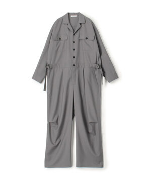 ウォッシャブルトロピカル ベルテッドジャンプスーツ