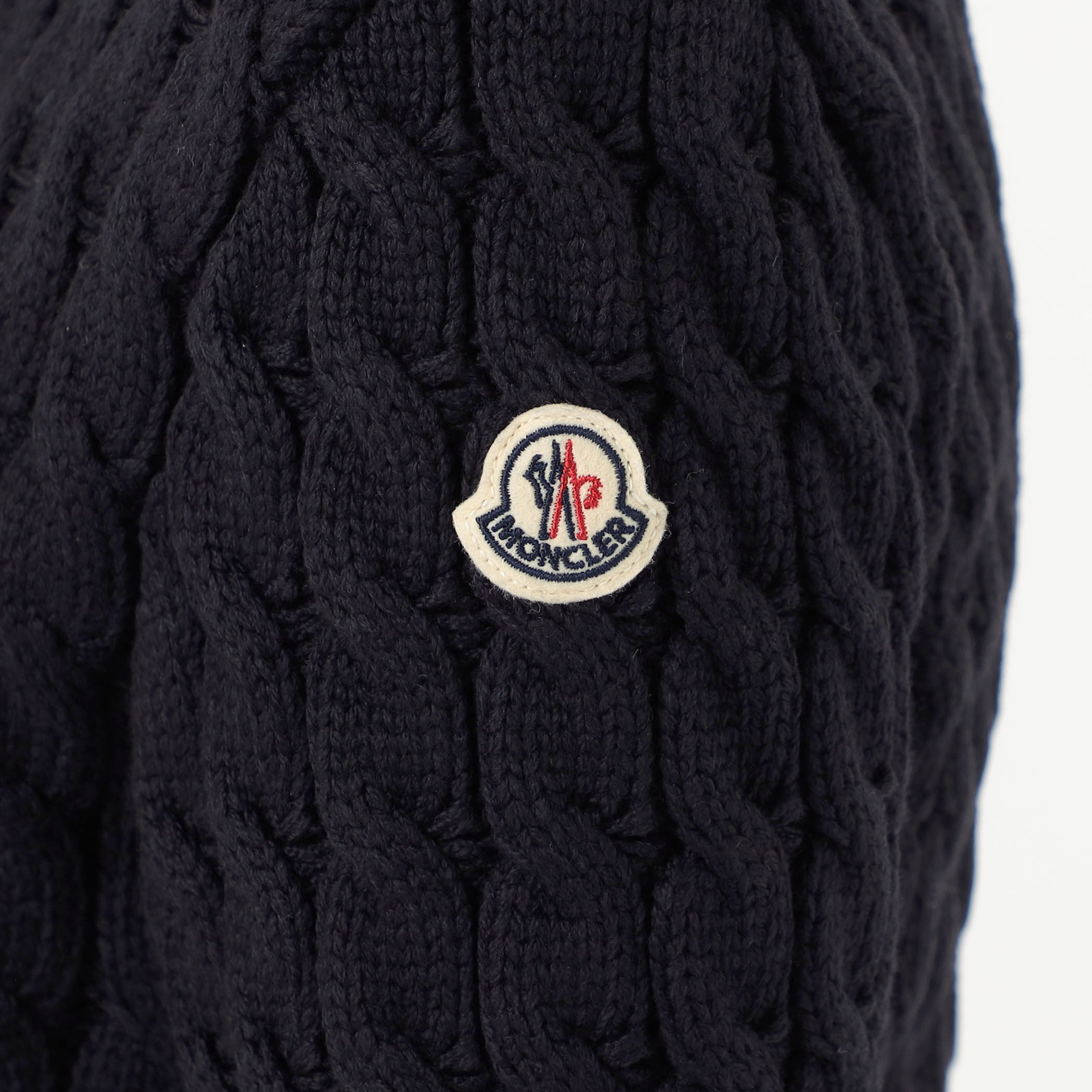【大人気！】MONCLER☆エレガントニットカーディガンwh MONCLER (モンクレール) ポケット リブニット カーディガン