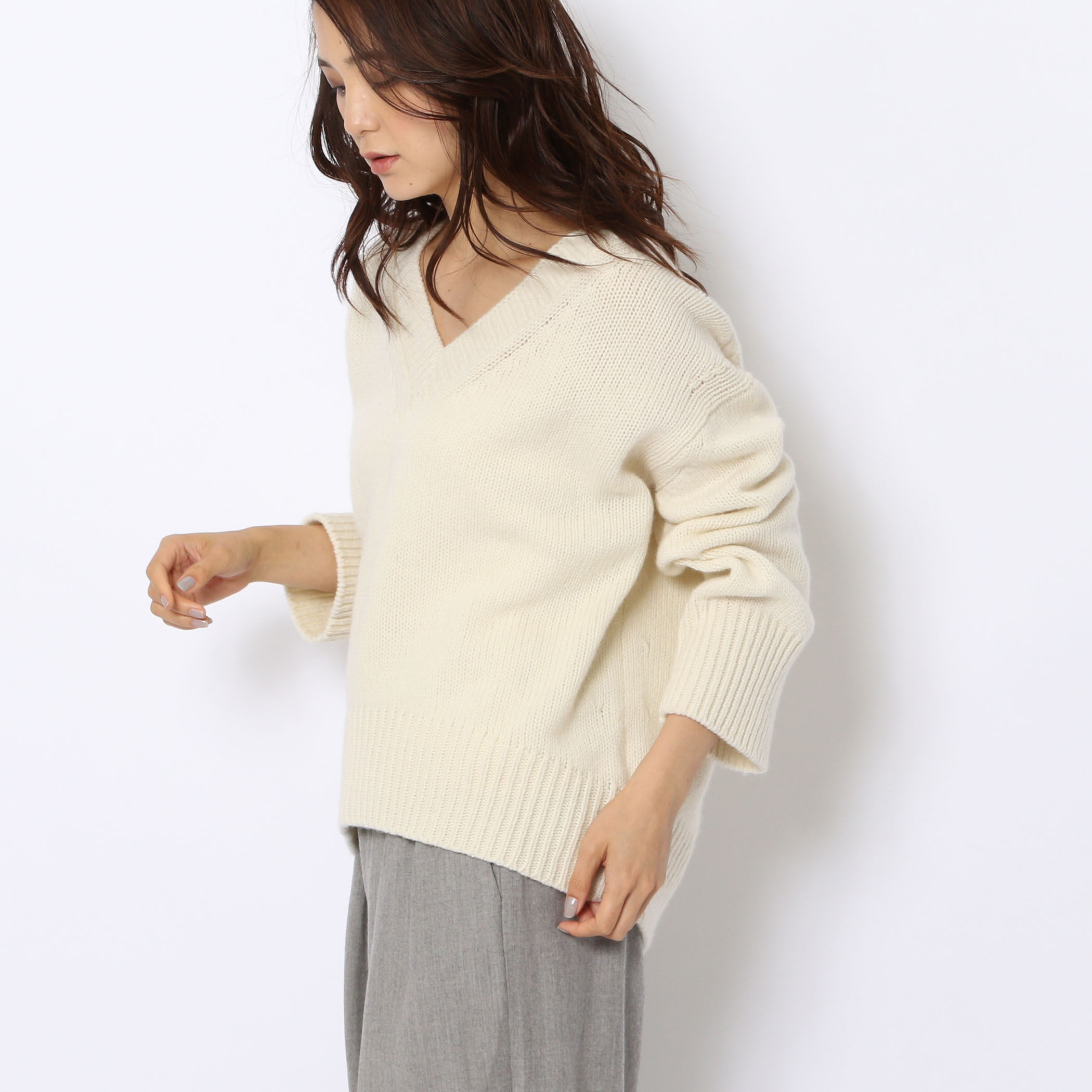 GALERIE VIE（ギャルリー ヴィー）の「ファインウール Vネックプルオーバー（ニット/セーター）」 - WEAR