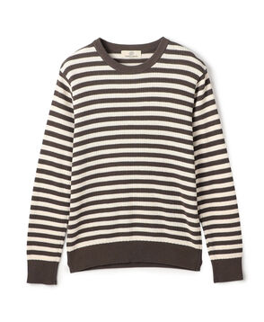 ハイツイストコットン クルーネックプルオーバーニット