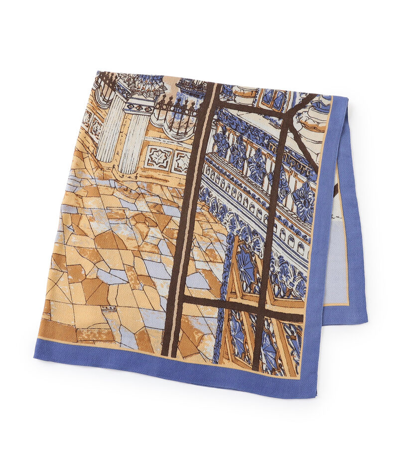 【別注】manipuri MOSAIC PALACE ウールシルク スカーフ