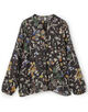マンダフラワープリント ボウタイブラウス