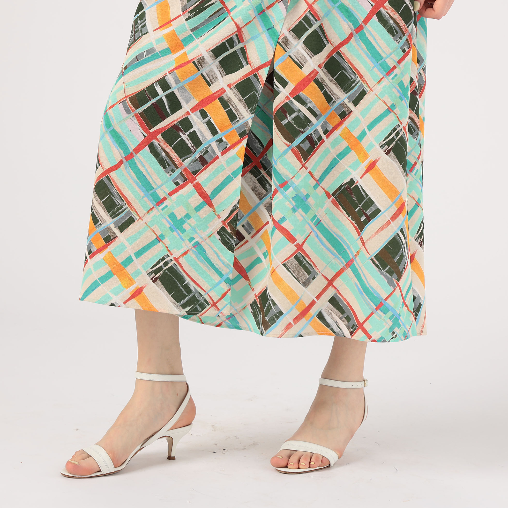 MIESROHE プリントイージーラップスカート プラッドペイントプリント イージーラップスカート｜トゥモローランド