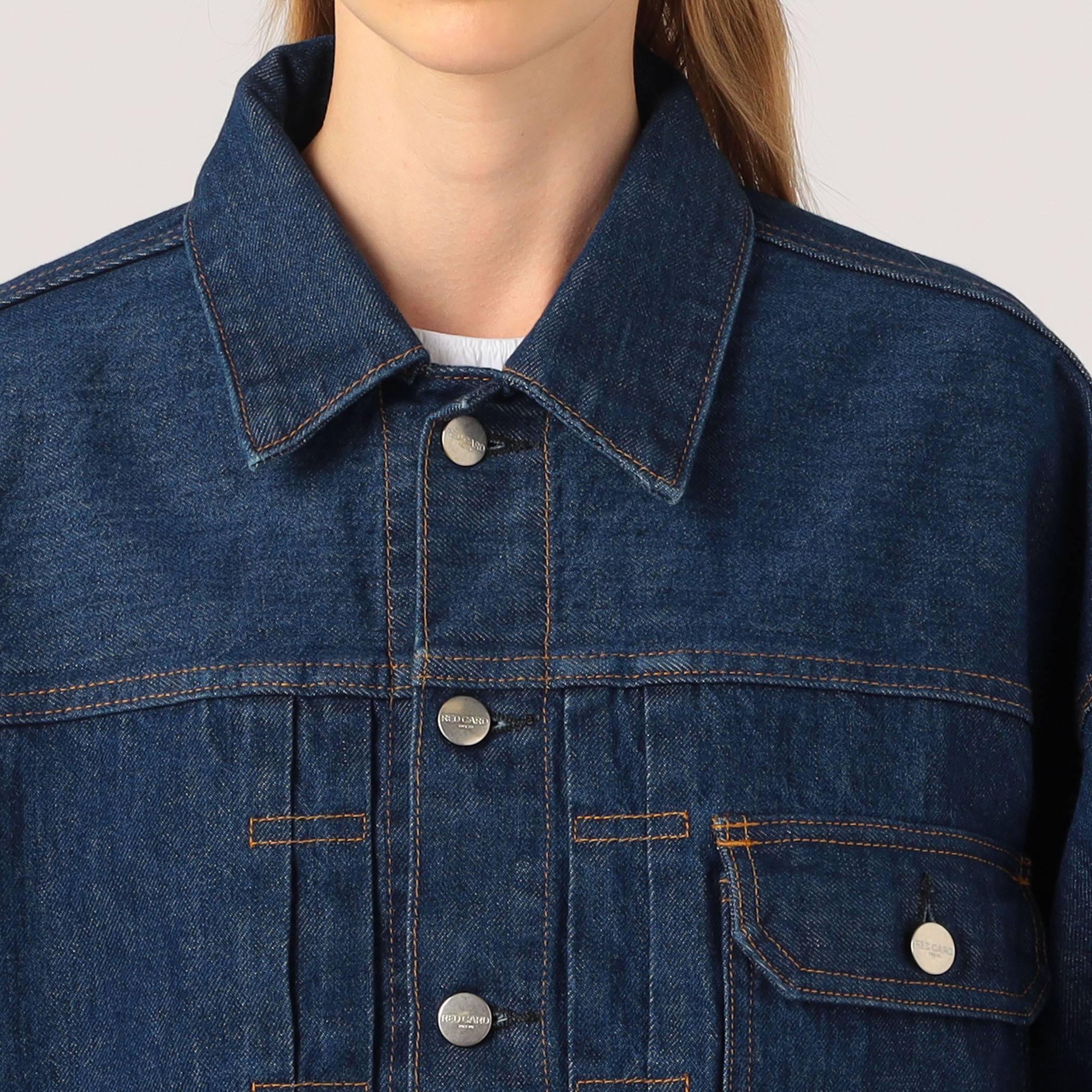 キャリー　クリスマス限定金額　濃紺デニムジャケット 4ポケット 別注】RED CARD TOKYO CHARIE デニムジャケット｜トゥモローランド