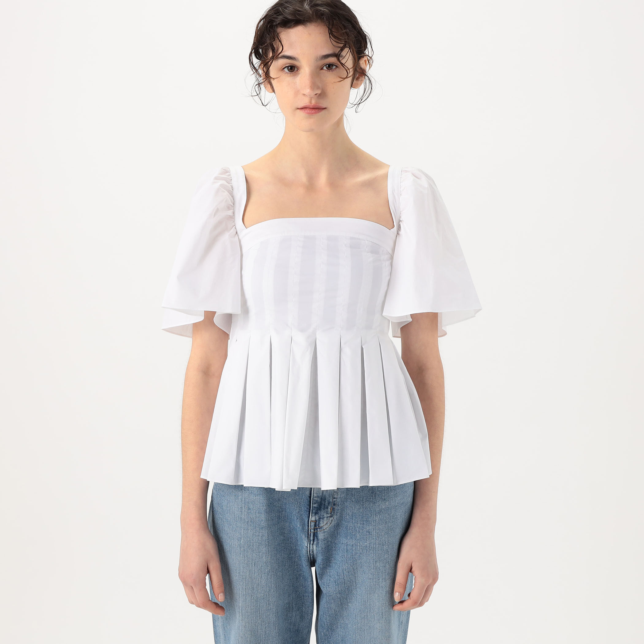 【MUSE BY ROCHAS Premiere】重ね着風異素材トップス　11 ROCHAS EMPIRE TOP｜トゥモローランド 公式通販