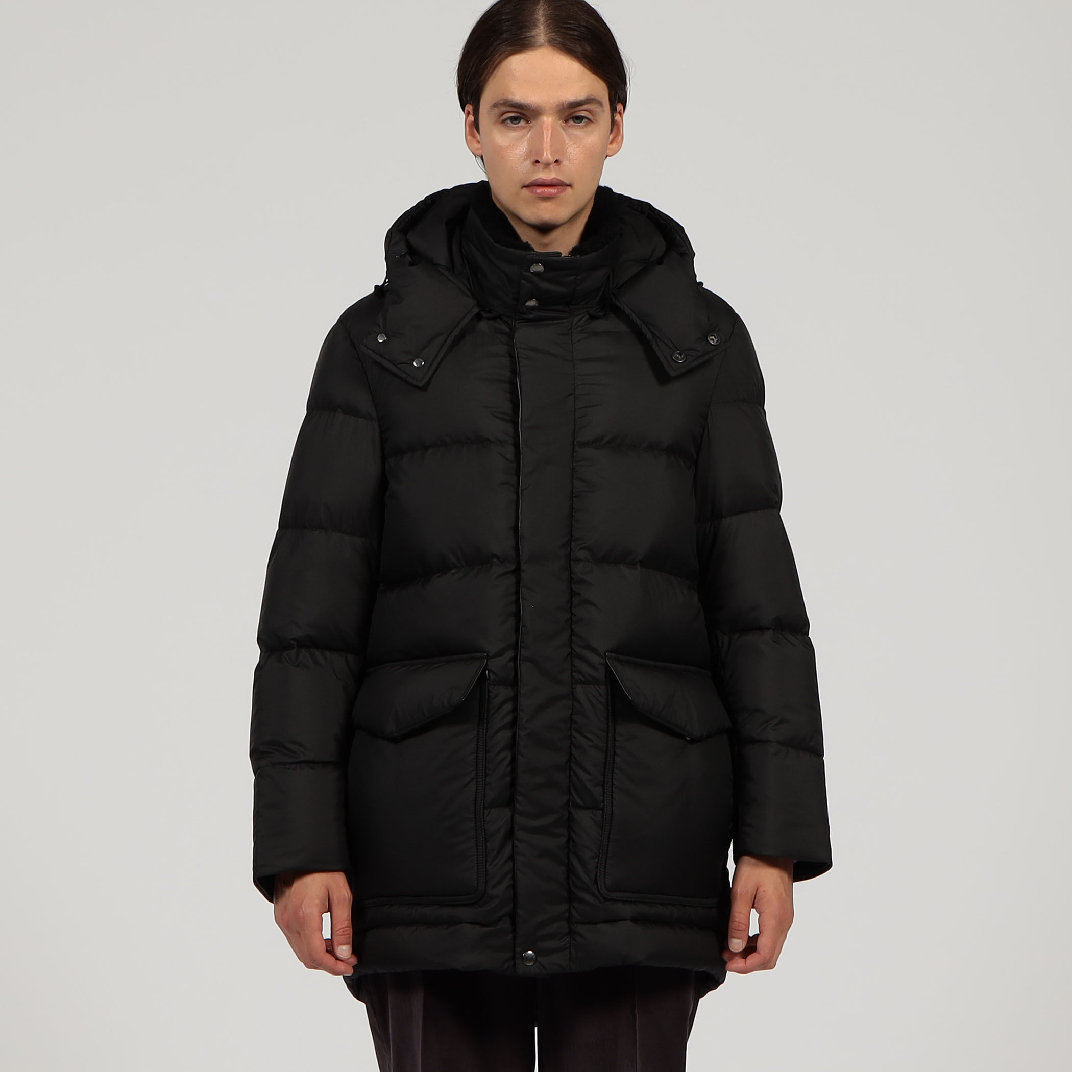 別注】EMMETI ナイロン フーデットダウンコート｜トゥモローランド