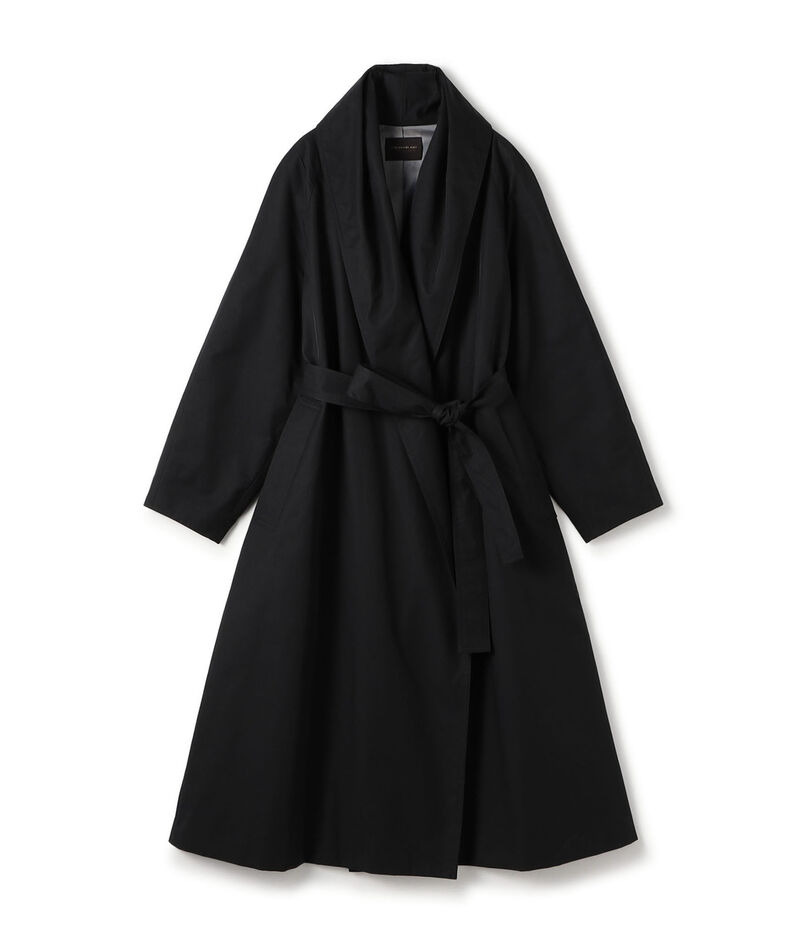 スムースクロス ベルテッドガウンコート