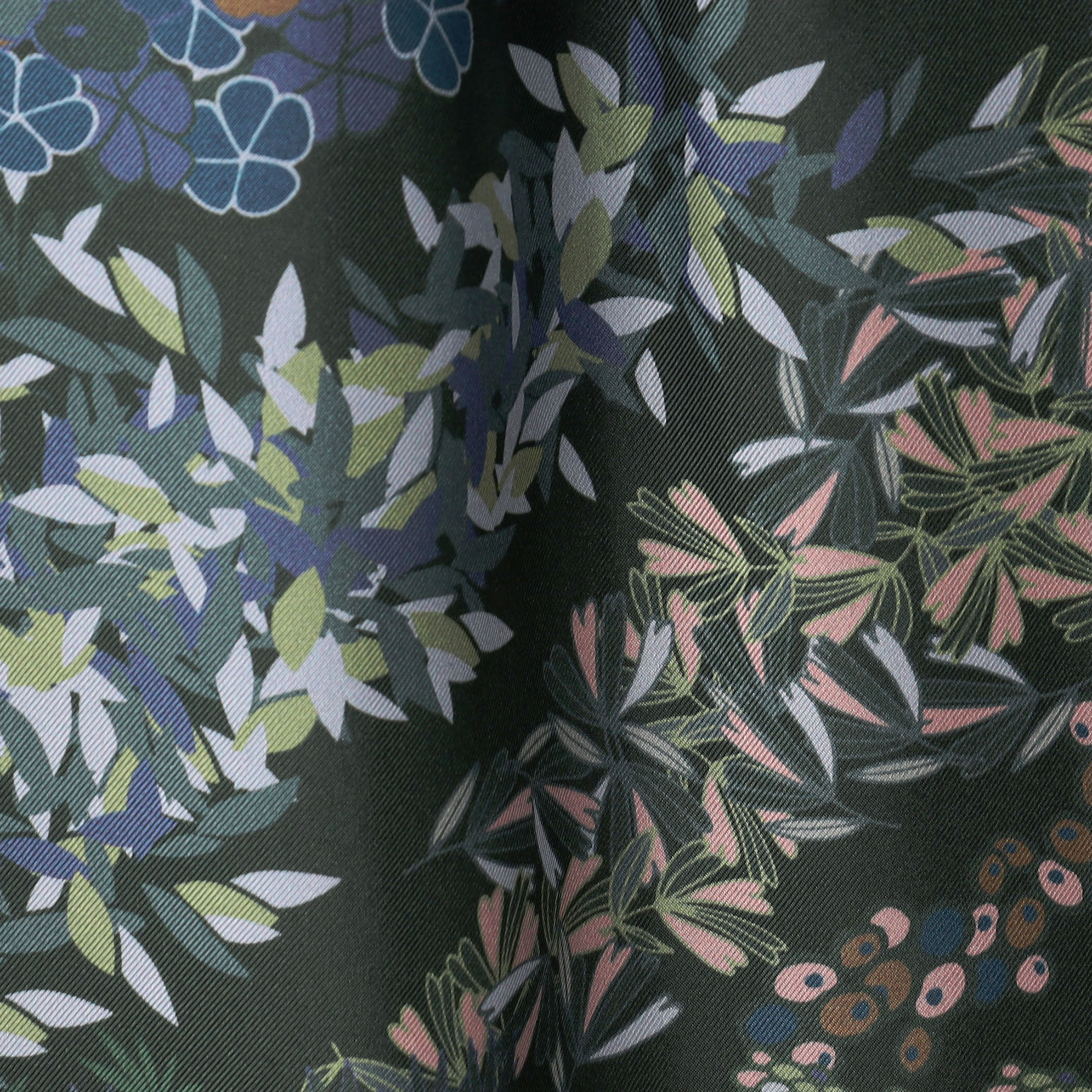 シルクツイル FLOWER RIVERプリント 2タックワイドパンツ