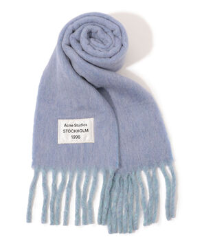 Acne Studios ロゴラベル フリンジスカーフ
