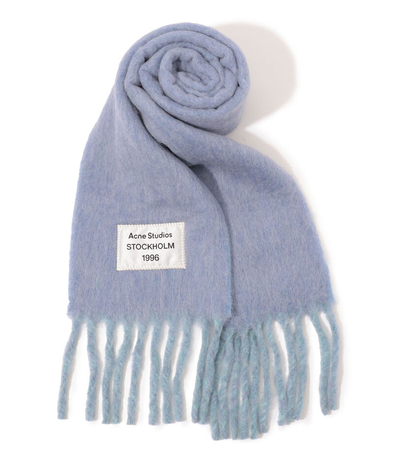 Acne Studios ロゴラベル フリンジスカーフ