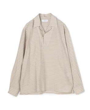 ■セルロールポリエステル スキッパー プルオーバーシャツ