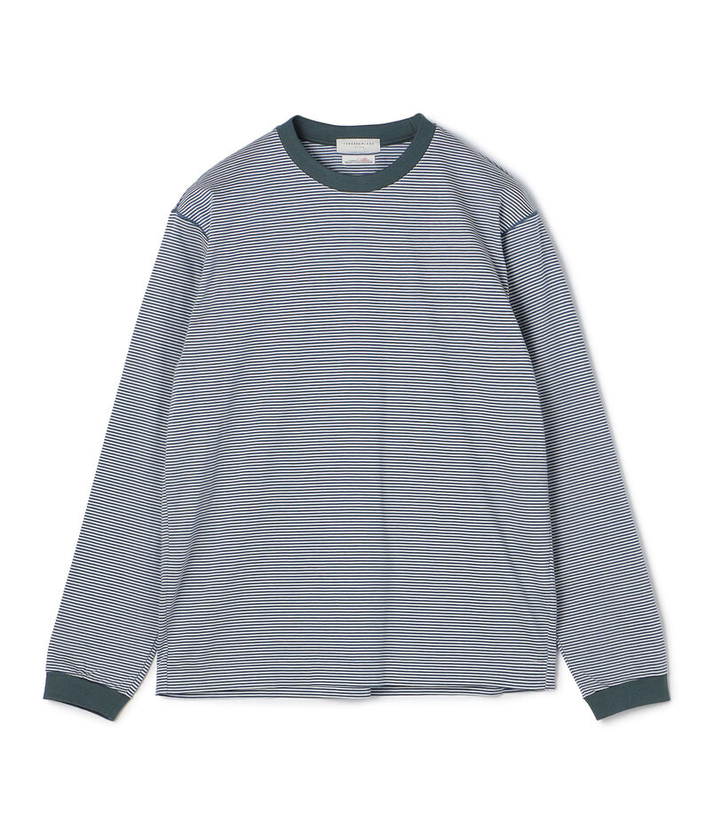 オーガニックコットン クルーネックボーダーTシャツ