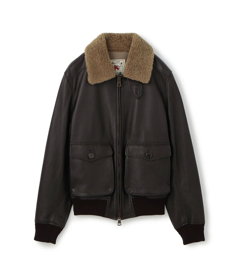 Nappa leather bomber jacket