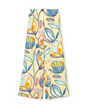 ボタニコプリント セミワイドパンツ