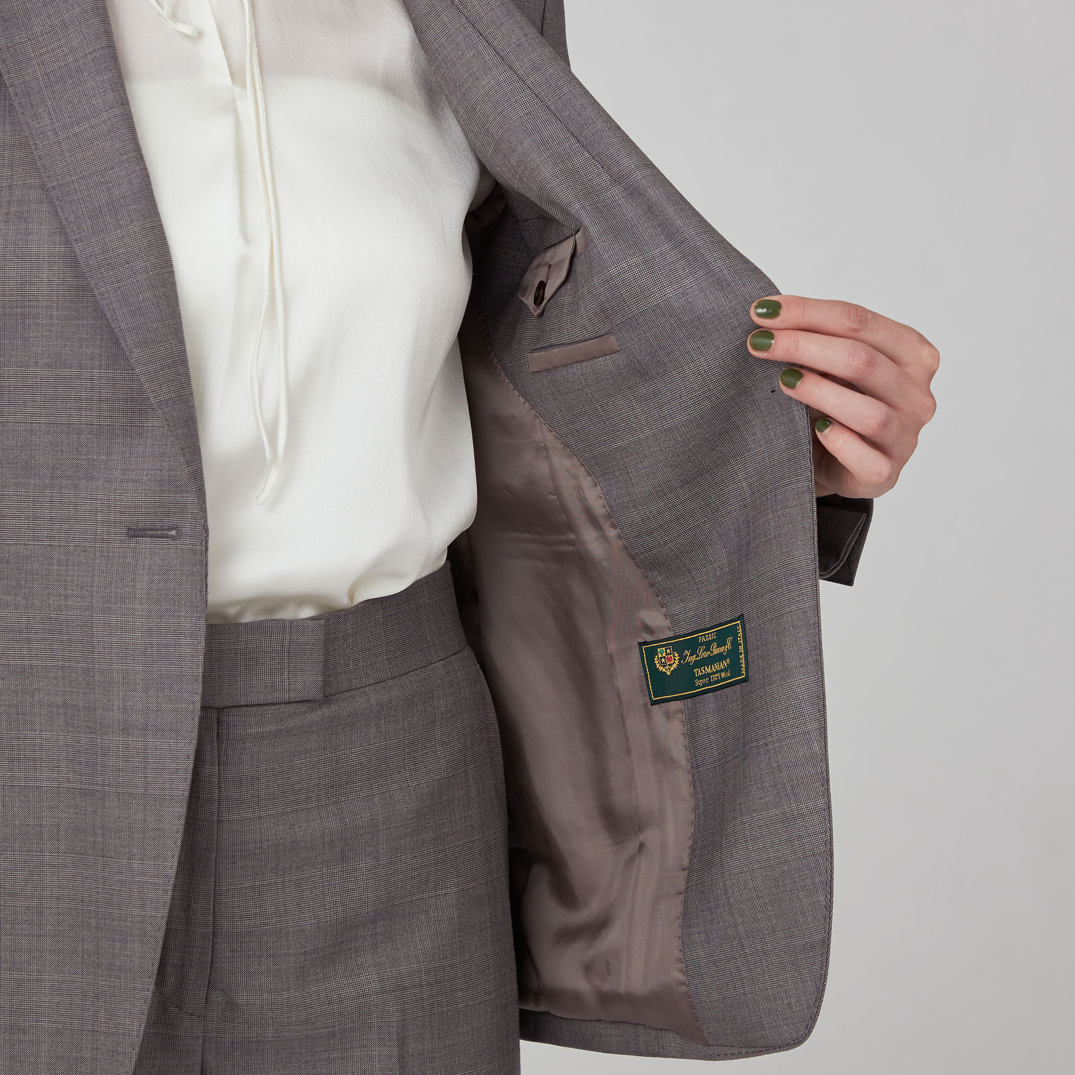 TASMANIAN GLEN CHECK ノッチドカラージャケット