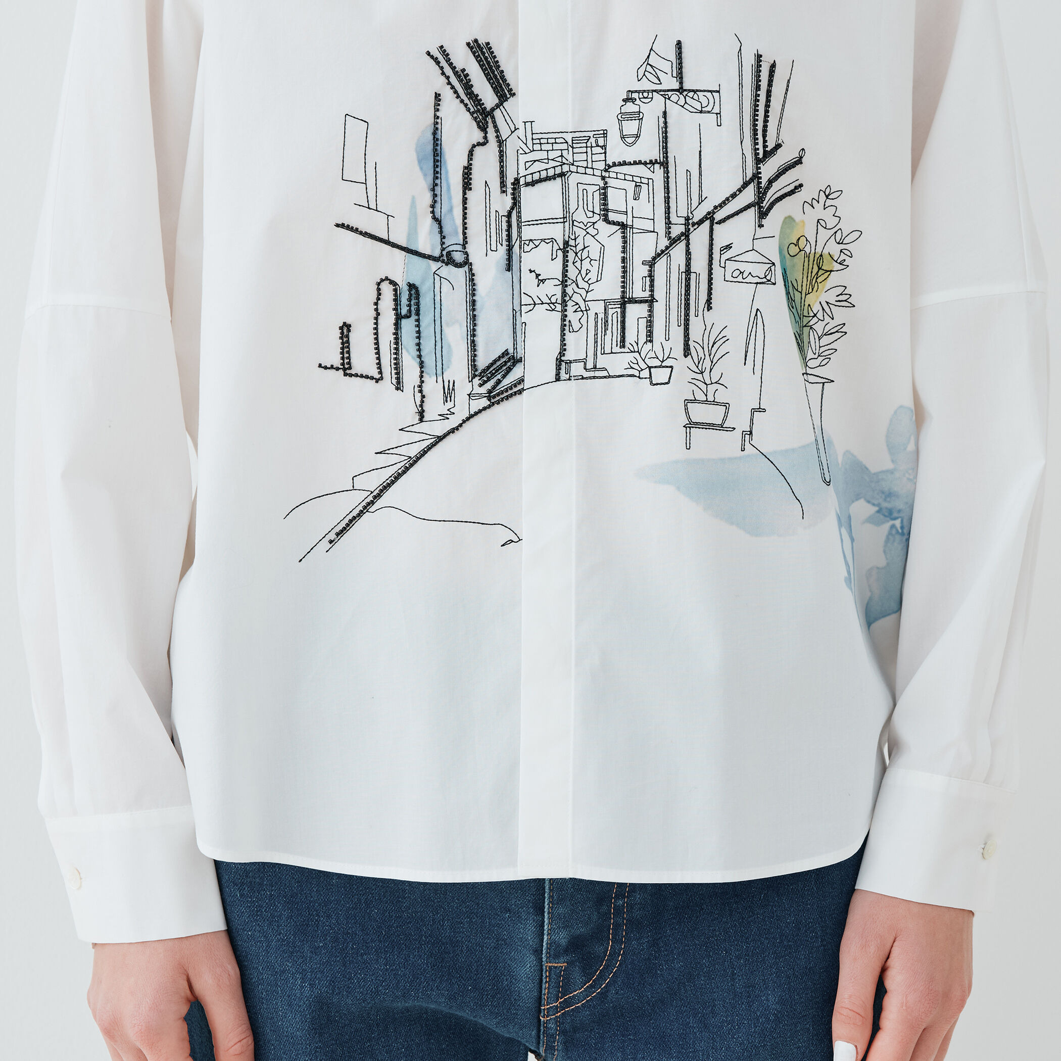 Landscape Embroidery Shirts｜トゥモローランド 公式通販